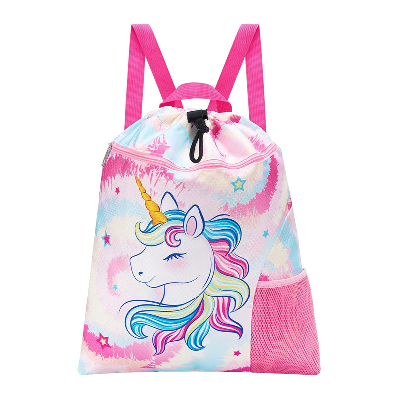 Unicorn Kids Drawstring ကျောပိုးအိတ်