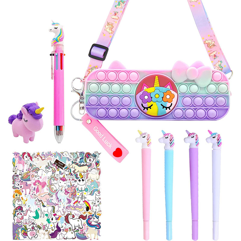 Unicorn Pencil Case Unicorn မိန်းကလေးများအတွက် စာရေးကိရိယာအစုံ